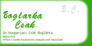 boglarka csak business card